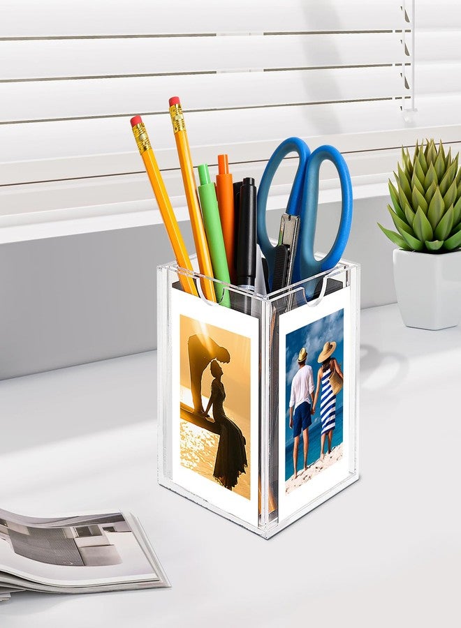 SBYURE Acrylic Frame, Mini Photo Acrylic Frame 3x4 Clear Picture Frame for Home and Office Decor,Small Picture Display Holder for Mini 3 inch Photos Display,Clear Photo Pen Holder - Image 4